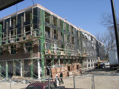 East face of building, viewed from the Southeast