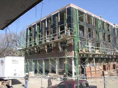 South face of building, viewed from the Southeast