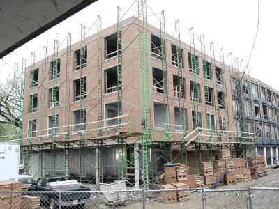 South face of building, viewed from the Southeast