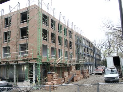 West face of building, viewed from the Southeast