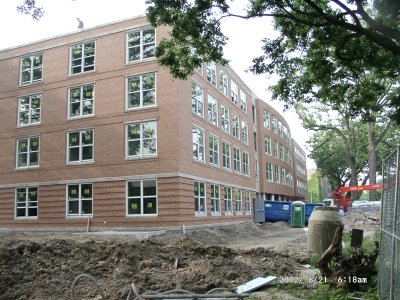 West face of building, viewed from the Northwest