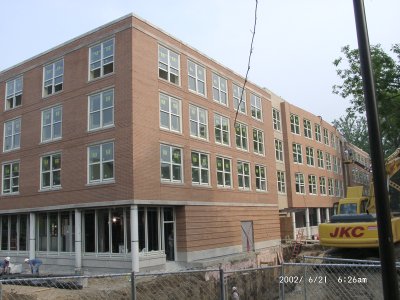 East face of building, viewed from the Southeast