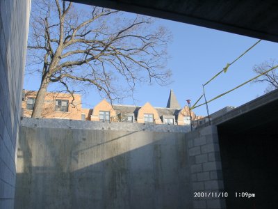 Ayres Hall, viewed from basement at main stairwell